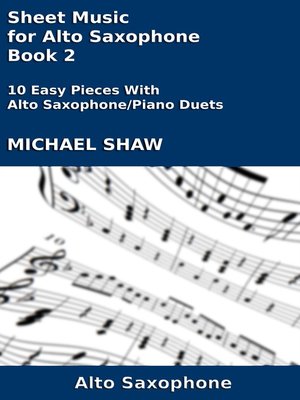 cover image of Sheet Music for Alto Saxophone